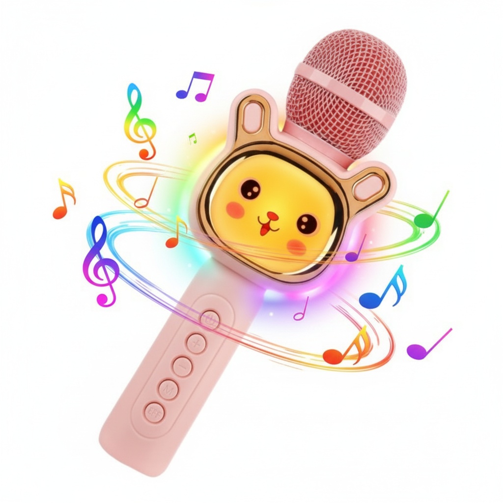 Kids Microphone Karaoke - Microphone KTV portable pour enfants, sans