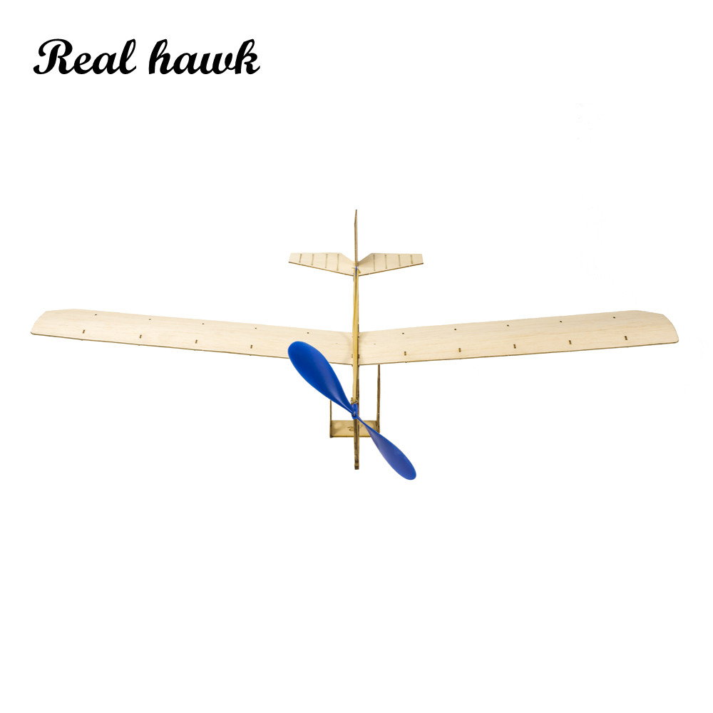 Kids Toys Vintage - Kit d'avion alimenté par élastique STEM,