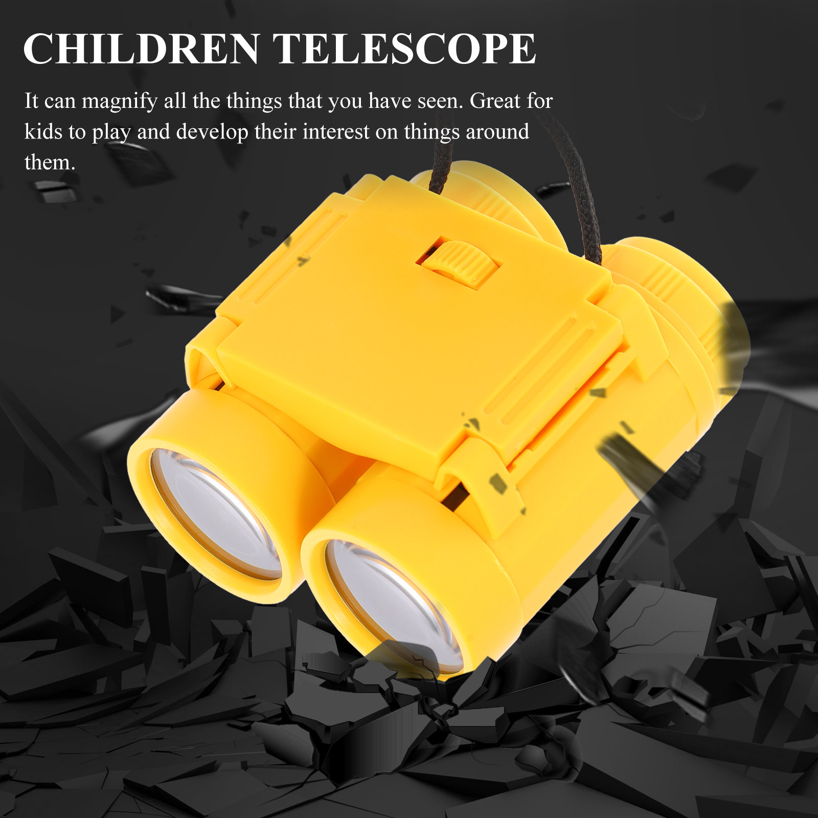 Kids Toys Yellow - Jumelles jaunes pour enfants, distance réglable,