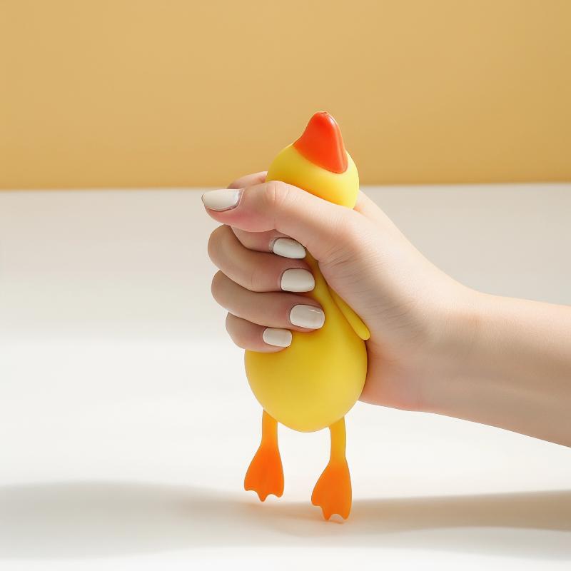 Kids Toys Yellow - Canard à presser anti-stress, sculpture de