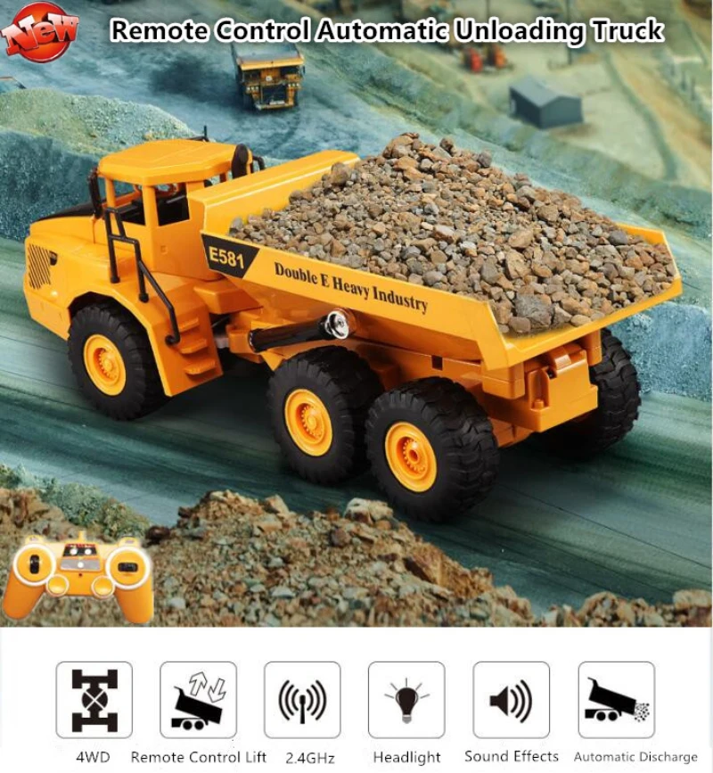 Kids Toys Under $20 - Camion à benne basculante télécommandée RC