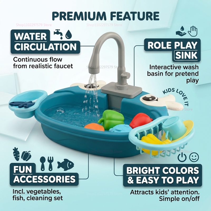 Jouet d'évier interactif pour  - Kids Toys Yellow avis et prix